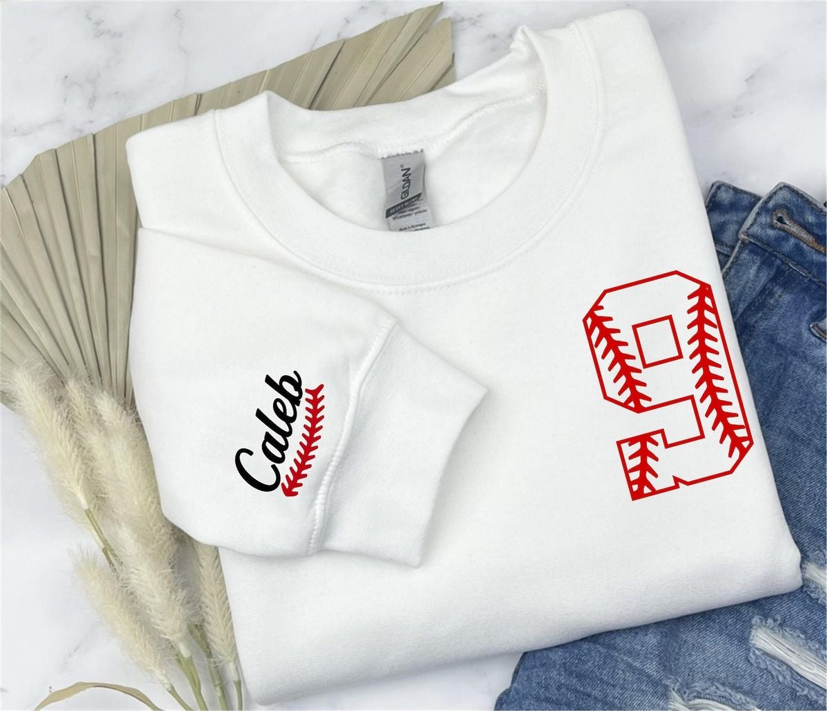 Personalized Baseball Number Crewneck