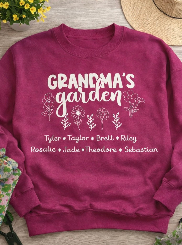 Grandmas Garden Perzonalized Crewneck